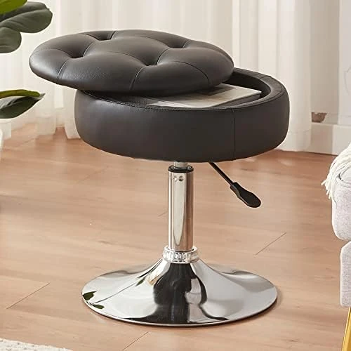 Duhome PU Leather Vanity Stool Makeup Stool Vanity Chair Height Adjustable Swivel Stool Round Ottoman White 11 Duhome PU Leather Vanity Stool Makeup Stool Vanity Chair Height Adjustable Swivel Stool Round Ottoman White - Image 9