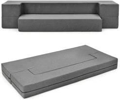 Giantex 8 Inch Folding Sofa Bed Couch, Memory Foam Futon Mattress Linen Fabric Sofa, Floor Couch Lounge Sleeper Bed For Living Room Bedroom Guest Room, Dark Grey, Queen 14 Giantex 8 Inch Folding Sofa Bed Couch, Memory Foam Futon Mattress Linen Fabric Sofa, Floor Couch Lounge Sleeper Bed For Living Room Bedroom Guest Room, Dark Grey, Queen -Amazon Store 41pP5tOot5L. AC