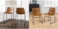 Walker Edison Douglas Urban Industrial Faux Leather Armless Dining Chairs, Set Of 2, Whiskey Brown 24 Walker Edison Douglas Urban Industrial Faux Leather Armless Dining Chairs, Set Of 2, Whiskey Brown -Amazon Store 41pSfgoYxeL. AC