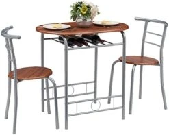 VECELO 3-Piece Kitchen Dining Room Table Set For Small Spaces, PU Padded Chairs, Retro Brown 31 VECELO 3-Piece Kitchen Dining Room Table Set For Small Spaces, PU Padded Chairs, Retro Brown -Amazon Store 41pd1A9IDfL. AC
