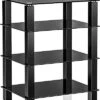 FITUEYES 4-Tier Media Stand Audio/Video Component Cabinet With Glass Shelf For/Apple Tv/Xbox One/ps4 AS406002GB 1 FITUEYES 4-Tier Media Stand Audio/Video Component Cabinet With Glass Shelf For/Apple Tv/Xbox One/ps4 AS406002GB -Amazon Store 41pgmSlhuDL