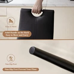 Bacyion Round Glass Dining Table Set For 2 - PU Leather Modern Dining Room Table Set For Small Spaces 3 Pieces Kitchen Tempered Glass Table And Chairs For Home Kitchen Living Room (Black) 19 Bacyion Round Glass Dining Table Set For 2 - PU Leather Modern Dining Room Table Set For Small Spaces 3 Pieces Kitchen Tempered Glass Table And Chairs For Home Kitchen Living Room (Black) -Amazon Store 41q2UorKaWL