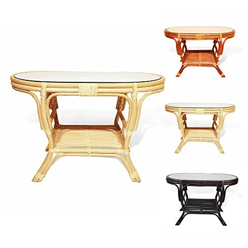 Pelangi Oval Coffee Table With Glass Top Natural Rattan Wicker ECO Handmade Design, White Wash 3 Pelangi Oval Coffee Table With Glass Top Natural Rattan Wicker ECO Handmade Design, White Wash