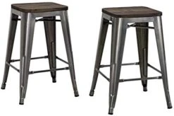 DHP Fusion Metal Wood Seat, Silver, Set Of 2, Dining Chair 27 DHP Fusion Metal Wood Seat, Silver, Set Of 2, Dining Chair -Amazon Store 41qJYHfUUFL. AC