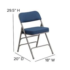 Flash Furniture HERCULES Series Premium Curved Triple Braced & Double Hinged Navy Fabric Metal Folding Chair -Amazon Store 41qJeHxvoLL