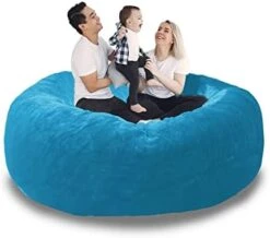 SOXOCE Bean Bag Cover, 6ft, PV Velvet Brown RoundBean Bag Chairs (No Filler) - Comfy Big Bean Bag Chair Covers For Kids, Teens, & Adults - Cover ONLY -Amazon Store 41qJwNvAu7L. AC