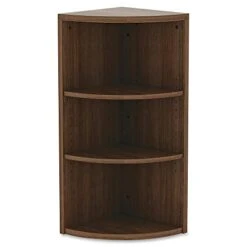 Lorell Essentials Corner Book Rack, 36" X 14.8" X 37.8", Walnut -Amazon Store 41qKRua1DnL