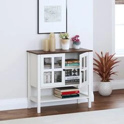 Spirich Home Sideboard Buffet Cabinet, Kitchen Storage Cabinet With 2 Glass Doors And Adjustable Shelf, Wood Cupboard Console Table For Dining Room White 12 Spirich Home Sideboard Buffet Cabinet, Kitchen Storage Cabinet With 2 Glass Doors And Adjustable Shelf, Wood Cupboard Console Table For Dining Room White -Amazon Store 41qNlG88yWL