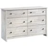 Sauder River Ranch Rustic 6-Drawer Bedroom Dresser In White Plank, White Plank Finish -Amazon Store 41qQho12PSL