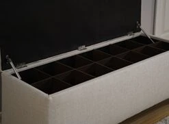 MJL Furniture Designs Sole Secret Tufted Ottoman, Bedroom Entryway Bench With Shoe Storage Slots, Stores Up To 36 Pairs, Large, Balboa Sand -Amazon Store 41qd3xzrGnL