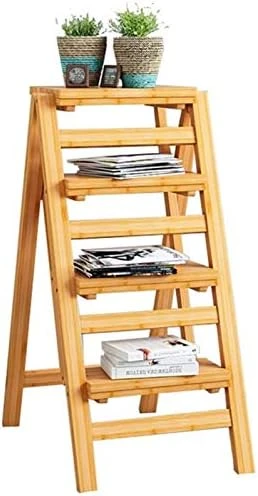 Portable Step Stoo - Folding Wood For Adult Folding Ladder |Ladder-Shaped Plant Stand Display Rack Shelf (Size : 4 Tier) (Size : 4 Tier) (4 Tier) (4 Tier) 9 Portable Step Stoo - Folding Wood For Adult Folding Ladder |Ladder-Shaped Plant Stand Display Rack Shelf (Size : 4 Tier) (Size : 4 Tier) (4 Tier) (4 Tier) - Image 7