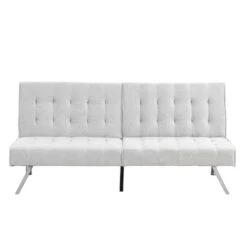 Futon Sofa Bed Convertible Sofa Couch Futon Bed Couch, Adjustable Loveseat Futon Living Room Furniture With Chrome Metal Legs,Home Recliner Reversible Loveseat Folding Daybed Guest Bed (White) 18 Futon Sofa Bed Convertible Sofa Couch Futon Bed Couch, Adjustable Loveseat Futon Living Room Furniture With Chrome Metal Legs,Home Recliner Reversible Loveseat Folding Daybed Guest Bed (White) -Amazon Store 41qsB6xuplL