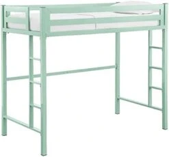 Walker Edison Elodie Urban Industrial Twin Over Futon Metal Bunk Bed, Twin Size, Black -Amazon Store 41r08vbofpL. AC