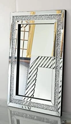 Blingworld Decorative Wall Mirror 32"x24" Crystal Mirrors For Wall Decor Living Room Silver Luxury Modern Mirrored Home Decoration, Big Large Long Mirror Silver 11 Blingworld Decorative Wall Mirror 32"x24" Crystal Mirrors For Wall Decor Living Room Silver Luxury Modern Mirrored Home Decoration, Big Large Long Mirror Silver -Amazon Store 41r0qJqklAL