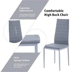 Paonne Glass Dining Table And Chair 7 Pieces Set, Dining Table Set For 6 Kitchen Room Table With 6 Chairs, Rectangular Glass Table With 4 PU Chairs 20 Paonne Glass Dining Table And Chair 7 Pieces Set, Dining Table Set For 6 Kitchen Room Table With 6 Chairs, Rectangular Glass Table With 4 PU Chairs -Amazon Store 41r2khupwFL