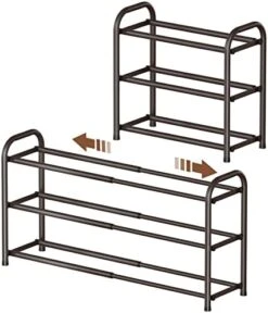 Gonfoam 3-Tier Expandable Shoe Rack,Adjustable Shoe Shelf Storage Organizer Heavy Duty Metal Free Standing Shoe Rack For Entryway Closet Doorway (Black) 18 Gonfoam 3-Tier Expandable Shoe Rack,Adjustable Shoe Shelf Storage Organizer Heavy Duty Metal Free Standing Shoe Rack For Entryway Closet Doorway (Black) -Amazon Store 41r981CewBL. AC