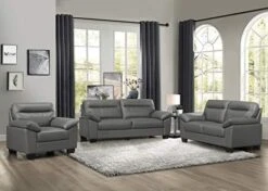 Homelegance 3-Piece Fabric Sofa Set, Dark Gray 24 Homelegance 3-Piece Fabric Sofa Set, Dark Gray -Amazon Store 41rDsOaG0L. AC
