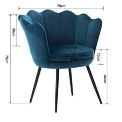 Wahson Velvet Accent Chair For Bedroom With Black Metal Legs,Leisure Armchair For Living Room/Cafe/Lounge (Teal) 10 Wahson Velvet Accent Chair For Bedroom With Black Metal Legs,Leisure Armchair For Living Room/Cafe/Lounge (Teal) -Amazon Store 41rDuWnJSkS