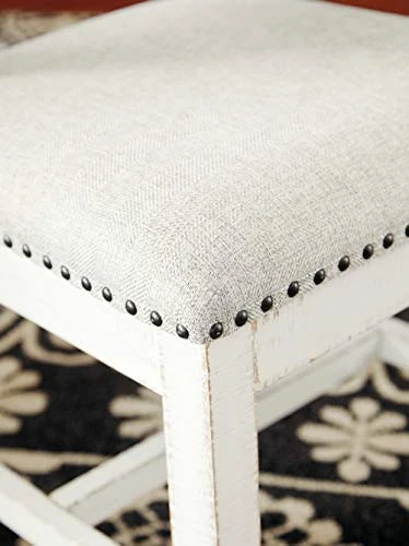 Signature Design By Ashley Valebeck Vintage Farmhouse Cushioned Dining Chair, 2 Count, Whitewash 4 Signature Design By Ashley Valebeck Vintage Farmhouse Cushioned Dining Chair, 2 Count, Whitewash - Image 2