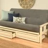 Kodiak Furniture Monterey Futon Set With Storage Drawers, With Antique White Base And Marmont Thunder Mattress -Amazon Store 41rP6RmprDL