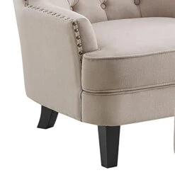 Rosevera McCarthy Furniture Ottoman Arm Living Room Comfy Small Accent Chairs For Bedroom, Standard Size, Velvet Beige 10 Rosevera McCarthy Furniture Ottoman Arm Living Room Comfy Small Accent Chairs For Bedroom, Standard Size, Velvet Beige -Amazon Store 41rRzuEM44L