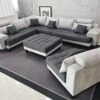 Stendmar 5pc Reversible Modern 2 Tone Grey Microfiber Big Sectional Sofa Set S150D-LG -Amazon Store 41rTd6gmvxL