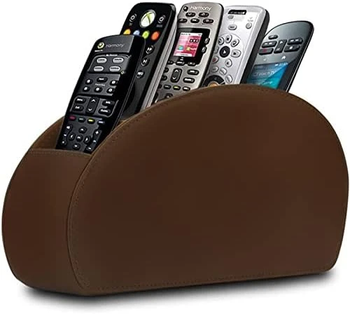 Leather Remote Control Holder With 5 Compartments TV Remote Caddy Storage Box/Tray,Desktop Organizer Store Controller,Glasses,Brush,Media Player,Pen,Space Saver For Bedside Table/Office Desk(Black) 14 Leather Remote Control Holder With 5 Compartments TV Remote Caddy Storage Box/Tray,Desktop Organizer Store Controller,Glasses,Brush,Media Player,Pen,Space Saver For Bedside Table/Office Desk(Black) - Image 12