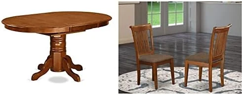 East West Furniture AVT-LWH-TP Dining Room Table Round Tabletop And 60 X 42 X 30-Linen White Finish 12 East West Furniture AVT-LWH-TP Dining Room Table Round Tabletop And 60 X 42 X 30-Linen White Finish - Image 10