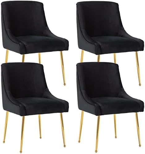 Guyou Kitchen & Dining Room Chairs Set Of 6, Black Velvet Dining Chairs Upholstered Accent Chairs Side Chairs For Kitchen Dining Room Living Room Bedroom (Black) 16 Guyou Kitchen & Dining Room Chairs Set Of 6, Black Velvet Dining Chairs Upholstered Accent Chairs Side Chairs For Kitchen Dining Room Living Room Bedroom (Black) - Image 14
