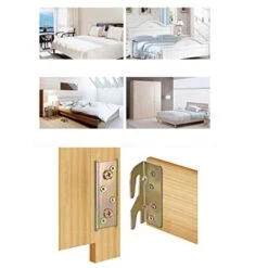 Socell 4 Sets Bed Rail Brackets Heavy Duty No-Mortise Bed Rail Fittings Wooden Bed Frame Connectors With Screws For Headboards Footboards Hold 10 Socell 4 Sets Bed Rail Brackets Heavy Duty No-Mortise Bed Rail Fittings Wooden Bed Frame Connectors With Screws For Headboards Footboards Hold -Amazon Store 41rusZpVmTL