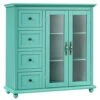 Giantex Buffet Sideboard, Wood Storage Cabinet, Console Table With 4 Drawers, 2-Door Credenza, Living Room Dining Room Furniture, Buffet Server, Kitchen Pantry Cupboard (Sea Green) -Amazon Store 41rwRnaxACL