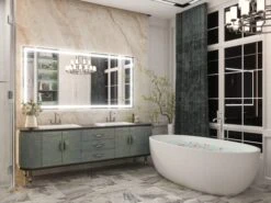 TETOTE 48 X 24 Bathroom LED Mirror Bedroom LED Mirror Bathroom Mirror With Lights Home Decor Vanity Makeup Mirror Dimmable Anti-Fog Wall Mounted Birthday Gift Wedding Gift Double Sink -Amazon Store 41s3wnPD1KL