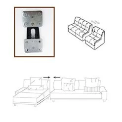 HOWDIA Sectional Couch Connectors, Sofa Alligator Clamps Joint Clip For Modular Couch Furniture Metal And Plastic 2 Pcs -Amazon Store 41s7aCXGtlL