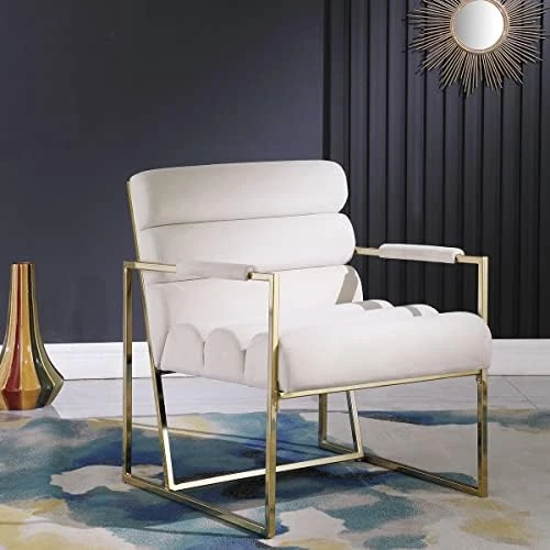 Morden Fort Italian Light Luxury Lounge Chair, Contemporary Velvet Upholstered Lounge Armchair With Bright-Colored Cushions, For Living Room, Bedroom, Dinning, Office, Black 9 Morden Fort Italian Light Luxury Lounge Chair, Contemporary Velvet Upholstered Lounge Armchair With Bright-Colored Cushions, For Living Room, Bedroom, Dinning, Office, Black - Image 7