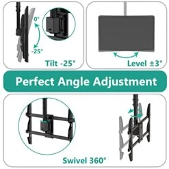 WALI Ceiling TV Mount, Full Motion Adjustable TV Mount Bracket Fits Most Ultrawide LED, LCD, OLED 4K TVs 37 To 70 Inch, Up To 110lbs, VESA 600x400mm (CM3770), Black 13 WALI Ceiling TV Mount, Full Motion Adjustable TV Mount Bracket Fits Most Ultrawide LED, LCD, OLED 4K TVs 37 To 70 Inch, Up To 110lbs, VESA 600x400mm (CM3770), Black -Amazon Store 41sILwFWWpL