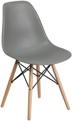 Flash Furniture Elon Series White Plastic Chair With Wooden Legs -Amazon Store 41sTvJQPXEL. AC