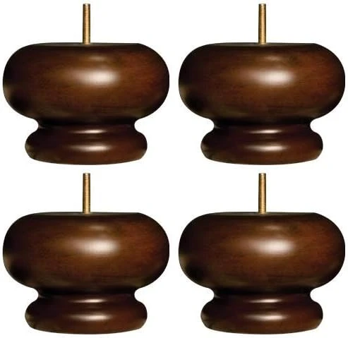 Osborne Wood Products - Colonial Traditional Style Couch Legs (Set Of 4) - Walnut Stain Finish On Authentic Rubber Wood - Overall Dimensions: 3.75" X 5" (Top Dimensions 3.5") 7 Osborne Wood Products - Colonial Traditional Style Couch Legs (Set Of 4) - Walnut Stain Finish On Authentic Rubber Wood - Overall Dimensions: 3.75" X 5" (Top Dimensions 3.5") - Image 5