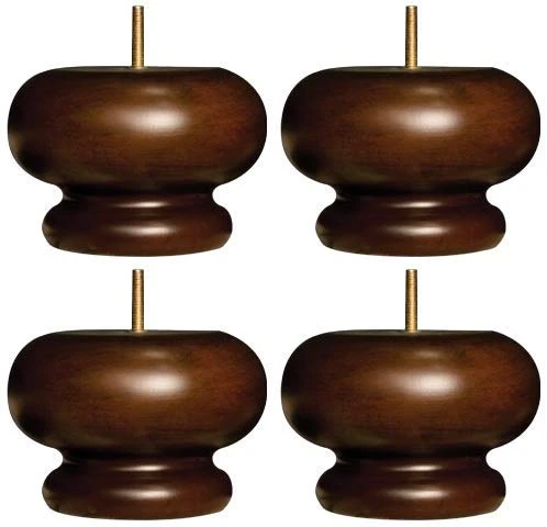 Osborne Wood Products - Colonial Traditional Style Couch Legs (Set Of 4) - Walnut Stain Finish On Authentic Rubber Wood - Overall Dimensions: 3.75" X 5" (Top Dimensions 3.5") 3 Osborne Wood Products - Colonial Traditional Style Couch Legs (Set Of 4) - Walnut Stain Finish On Authentic Rubber Wood - Overall Dimensions: 3.75" X 5" (Top Dimensions 3.5")