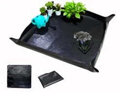 39.4" X 39.4" Large Plant Repotting Mat For Indoor Plants, Portable And Foldable Gardening Mat, Waterproof Transplanting Potting Mat In Garden Outdoor