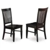 East West Furniture WEC-BLK-W Weston Dining Chairs - Slat Back Wood Seat Kitchen Chairs, Set Of 2, Black -Amazon Store 41sVIqyXEDL
