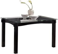 Kings Brand Furniture - Rectangle Wood With Glass Dining Kitchen Dinette Table, Cappuccino 7 Kings Brand Furniture - Rectangle Wood With Glass Dining Kitchen Dinette Table, Cappuccino -Amazon Store 41sWikBdJL. AC