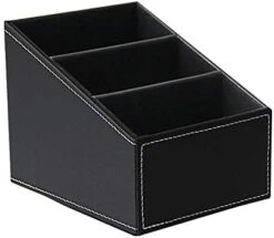 Daixers Remote Control Holder PU Leather Storage Container For TV Remote Phone Caddy Eyeglasses Desk Organizer （Black ） -Amazon Store 41sYmZlpk5L. AC