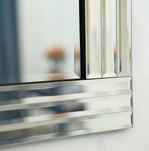 RICHTOP Wall Mirror Triple Bevelled Edges Rectangle Large Silver Wall Mounted Mirror For Living Room, Hallway,Office(90X60CM) 6 RICHTOP Wall Mirror Triple Bevelled Edges Rectangle Large Silver Wall Mounted Mirror For Living Room, Hallway,Office(90X60CM) - Image 4