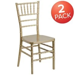Flash Furniture 2 Pack HERCULES PREMIUM Series Gold Resin Stacking Chiavari Chair -Amazon Store 41sqXfmD0pL