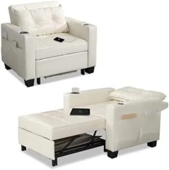 DURASPACE Futon Sofa Bed, 3 In 1 Convertible Sofa Chair Bed, Adjustable Backrest Chair, Chaise Lounge With USB Ports, Cup Holder, Side Pocket, Storage Box For Living Room (Light Gray Linen) 29 DURASPACE Futon Sofa Bed, 3 In 1 Convertible Sofa Chair Bed, Adjustable Backrest Chair, Chaise Lounge With USB Ports, Cup Holder, Side Pocket, Storage Box For Living Room (Light Gray Linen) -Amazon Store 41stu3qwqjL. AC 1