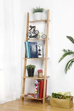HYNAWIN Book Shelf 6-Tier Ladder Shelf-Plant Stand Storage Organizer,Bookcase Display Shelf,Standing Wooden Shelves For Living Room, Home Office, Rustic Brown 19 HYNAWIN Book Shelf 6-Tier Ladder Shelf-Plant Stand Storage Organizer,Bookcase Display Shelf,Standing Wooden Shelves For Living Room, Home Office, Rustic Brown -Amazon Store 41sw3673p3L. AC