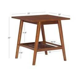 Linon Walnut Melissa Mid-Century End Table, Large -Amazon Store 41sxU7sF4KL