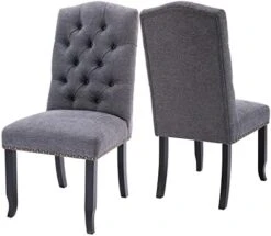 COLAMY Tufted Dining Chairs Set Of 6, Upholstered Parsons Dining Room Chairs, Fabric Kitchen Side Chair With Nailhead Trim And Wood Legs, Beige 25 COLAMY Tufted Dining Chairs Set Of 6, Upholstered Parsons Dining Room Chairs, Fabric Kitchen Side Chair With Nailhead Trim And Wood Legs, Beige -Amazon Store 41szmeSpIxL. AC