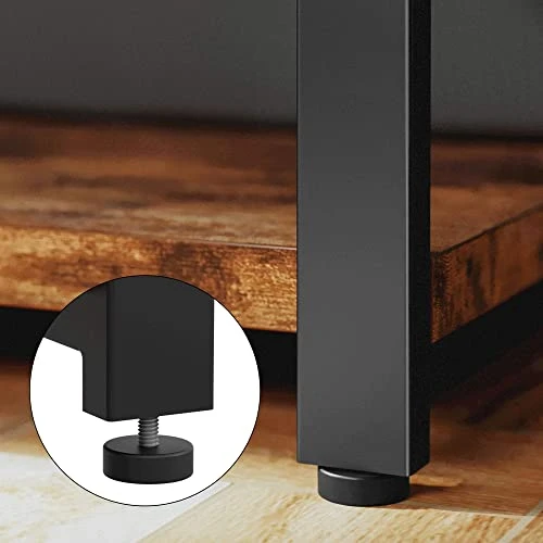 IRONCK Rustic Entryway Console Table, Long Hallway Table 55 In 3-Tier, TV Stand Entertainment Center Media Stand For Living Room, Industrial Style, Vintage Brown 7 IRONCK Rustic Entryway Console Table, Long Hallway Table 55 In 3-Tier, TV Stand Entertainment Center Media Stand For Living Room, Industrial Style, Vintage Brown - Image 5