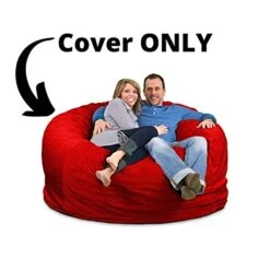 ULTIMATE SACK 6000 (6 Ft.) Bean Bag Chair Cover In Multiple Colors: Cover ONLY. (6000, Navy Suede) -Amazon Store 41tDdkZlLYL